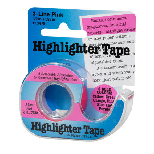 Removable Highlighter Tape, Pink