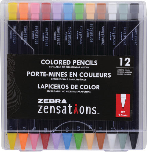 Zensations? Refillable Mechanical Colored Pencils, Pack of 12
