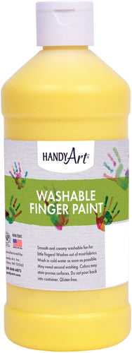 Handy Art Washable Finger Paint, 16 oz., Yellow