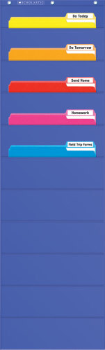 File Organizer Pocket Chart - Blue