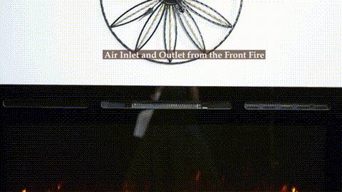 Electronic fireplace warm air outlet