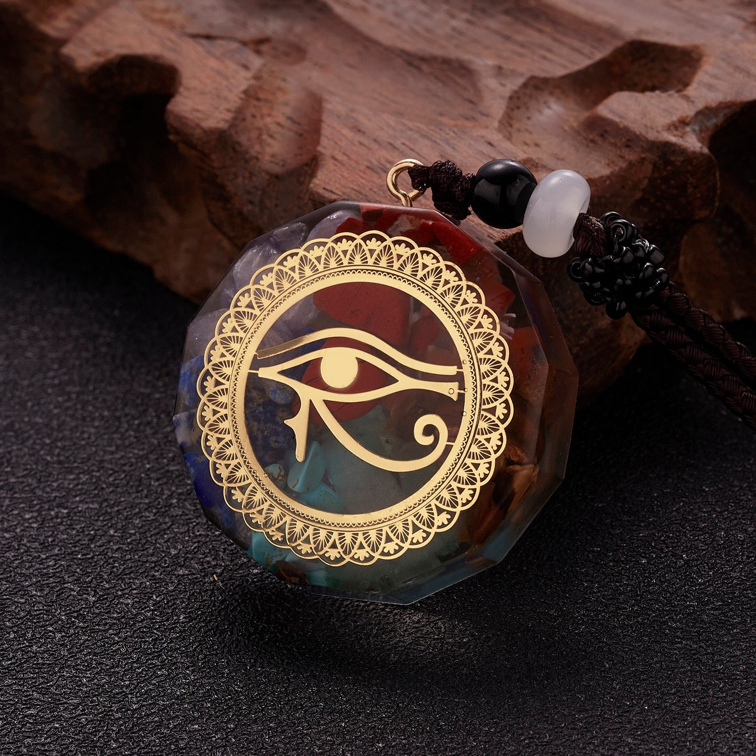 Geometric Orgonite Natural Stone Pendant