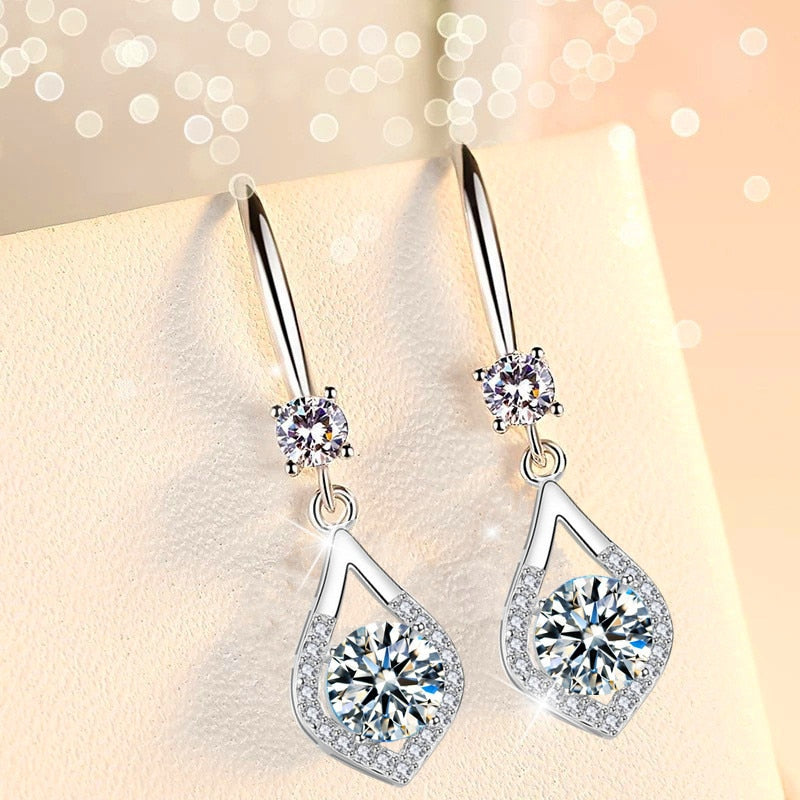 Charm Zircon Stone Wedding Earrings