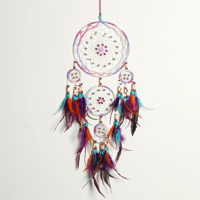 Handicraft Five-ring dreamcatcher pendant