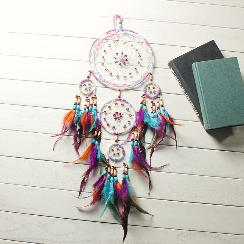 Handicraft Five-ring dreamcatcher pendant