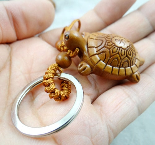 Engraving Lifelike tortoise Keyring