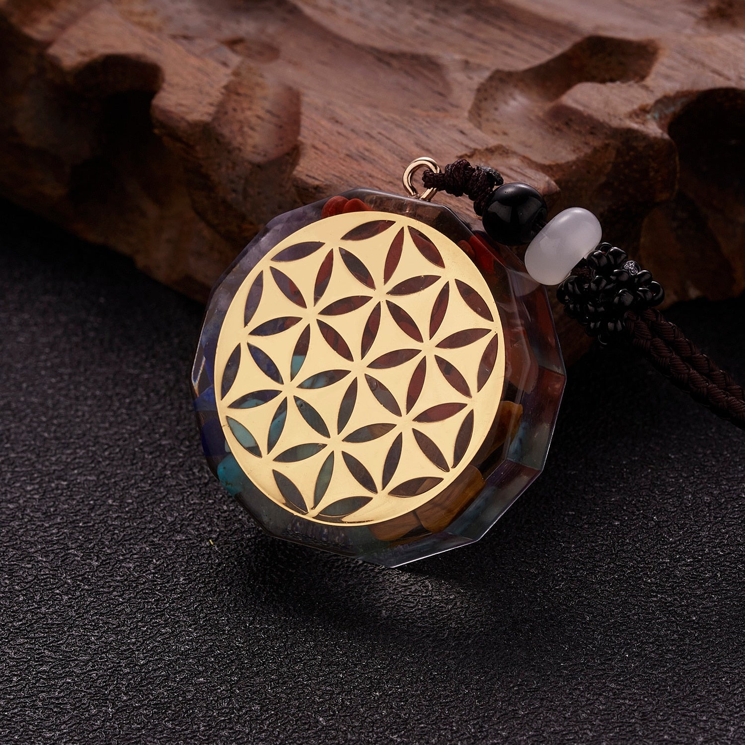 Geometric Orgonite Natural Stone Pendant