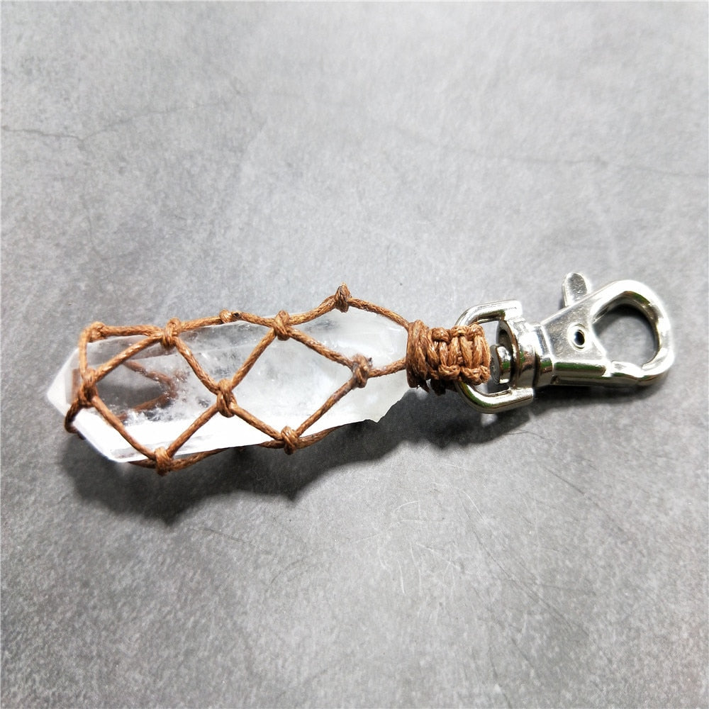 Handmade Wrap Stone Chakra Keychains