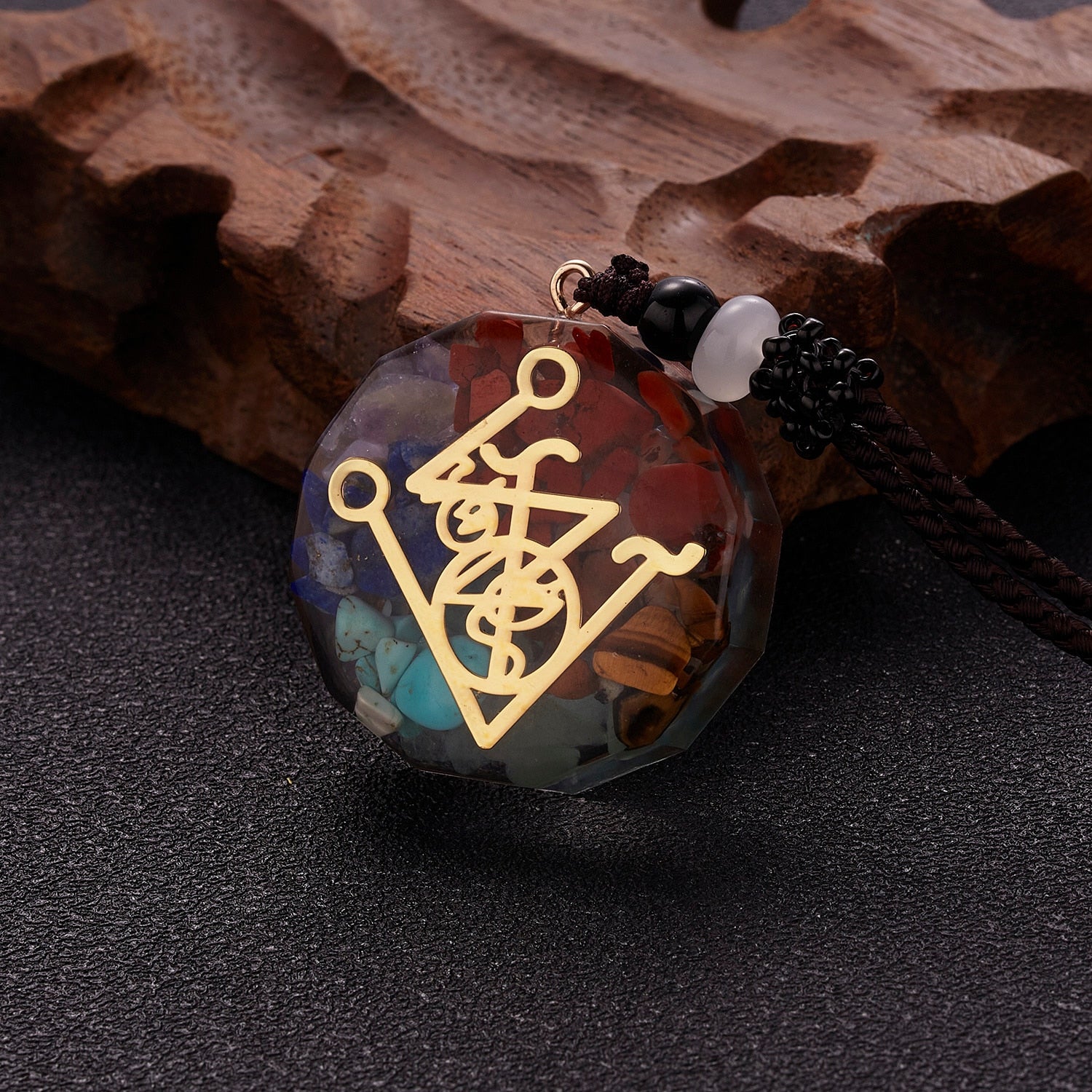 Geometric Orgonite Natural Stone Pendant