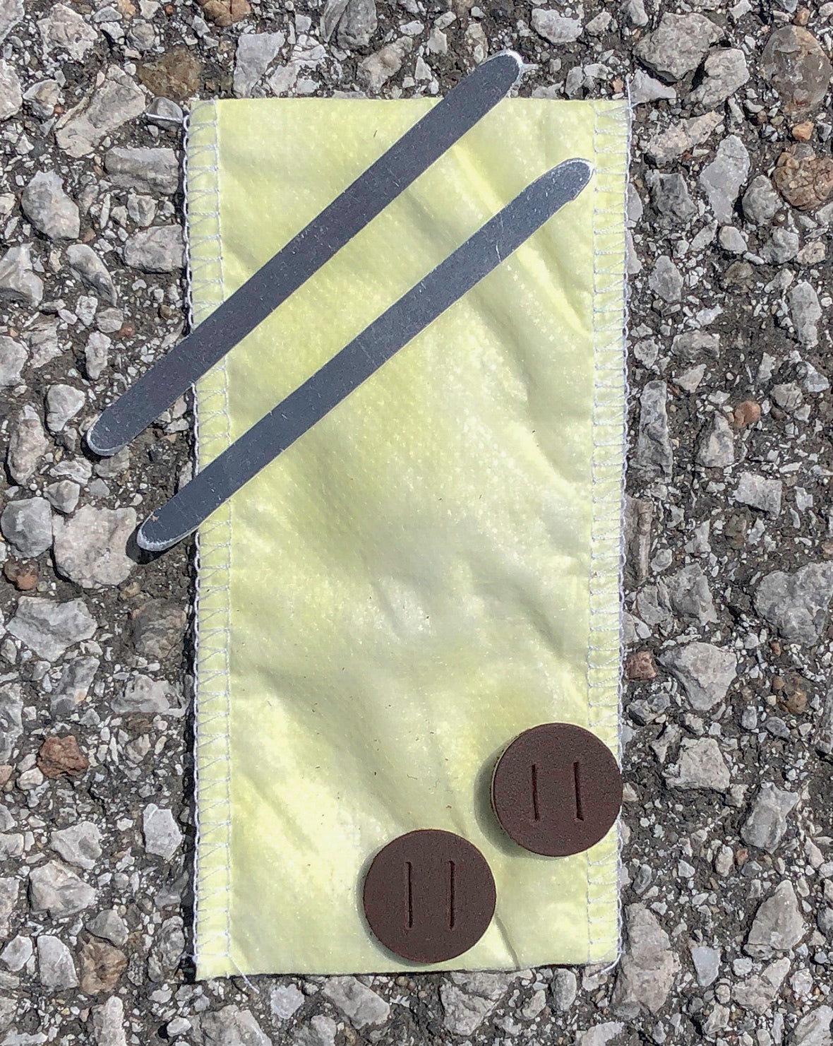 Cotton Mask w/ Ties - Olive ? Brown Sliders - SALE