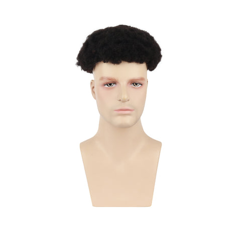 lace base toupee for afro man 4mm curl