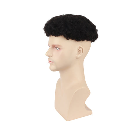 lace base toupee for afro man 4mm curl