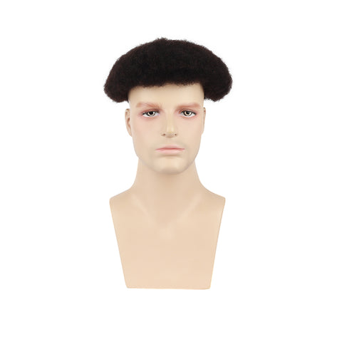 afro toupee skin base 4mm curl hair