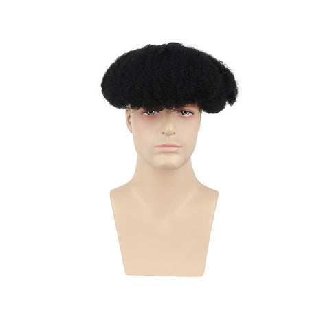 full lace toupee for afro man 6mm curl