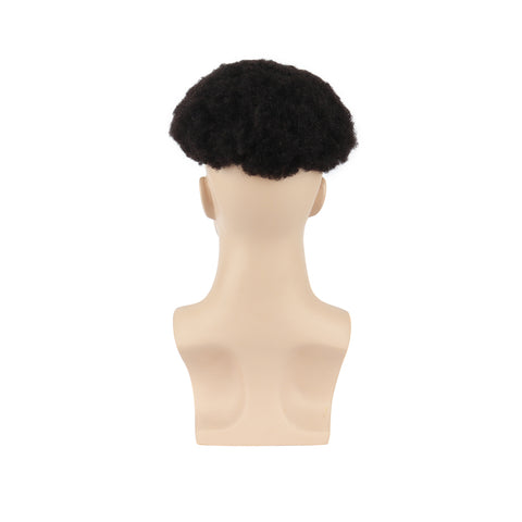 lace base toupee for afro man 4mm curl