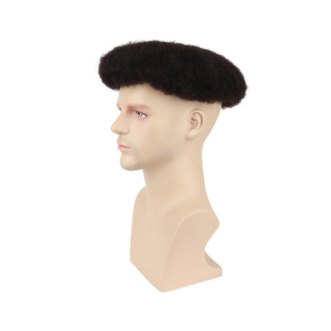afro toupee skin base 4mm curl hair