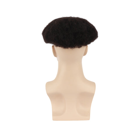 afro toupee skin base 4mm curl hair