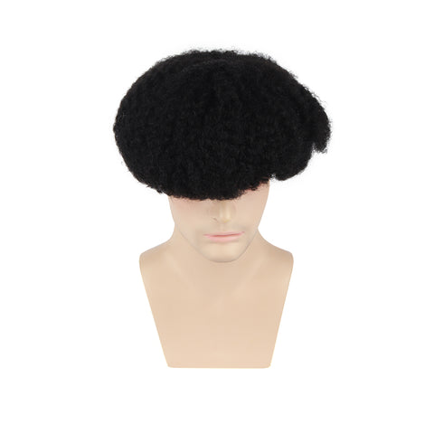 full lace toupee for afro man 6mm curl