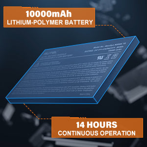 Up to 14 hours of continuous operation