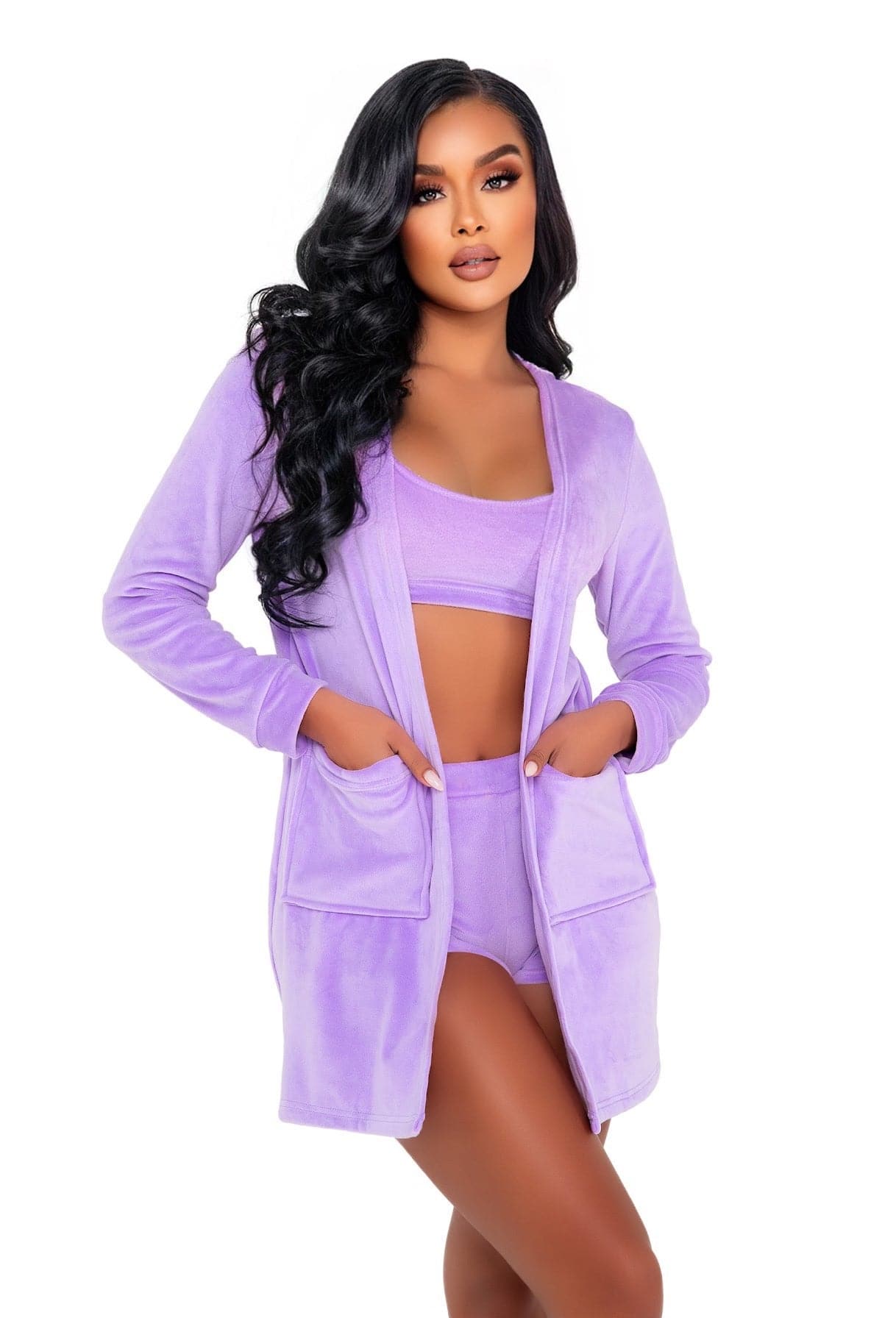 1pc. Cozy Velvet Velour Robe