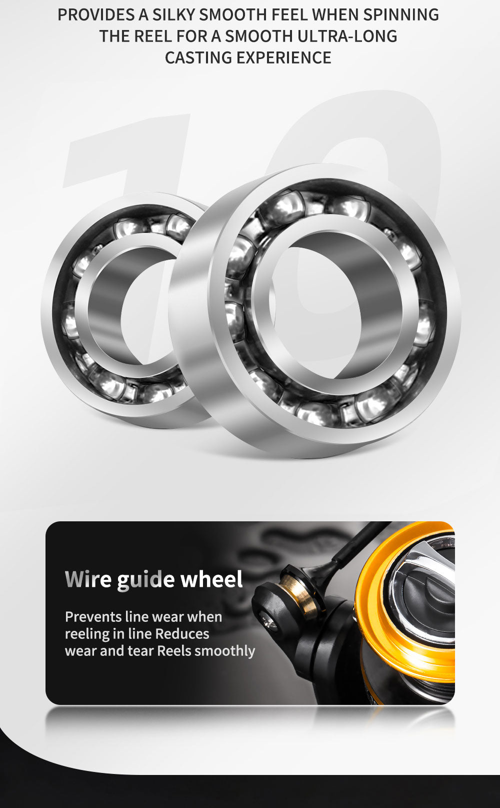 9+1 ball bearing spinning fishing reels