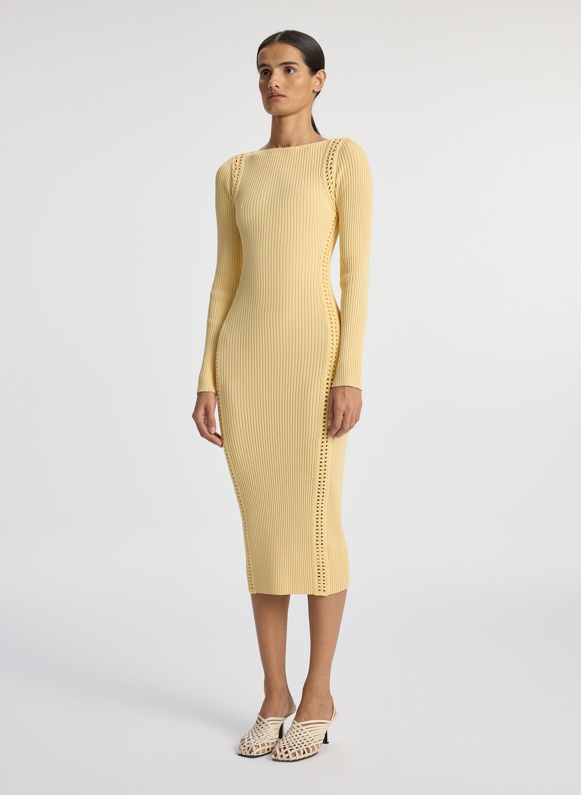 Isa Crochet Trim Midi Dress