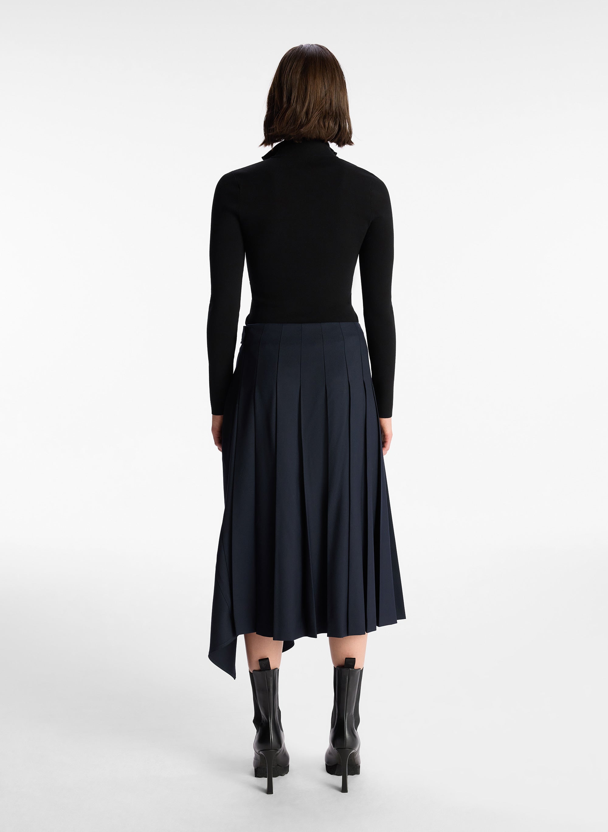 Wayland Pleated Midi Skirt