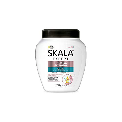 Skala Expert Bomba de Vitaminas, SOS Fortalecimento dos Fios, Bomba de Vitaminas, Brazilian Hair Treatment 35.2Oz.