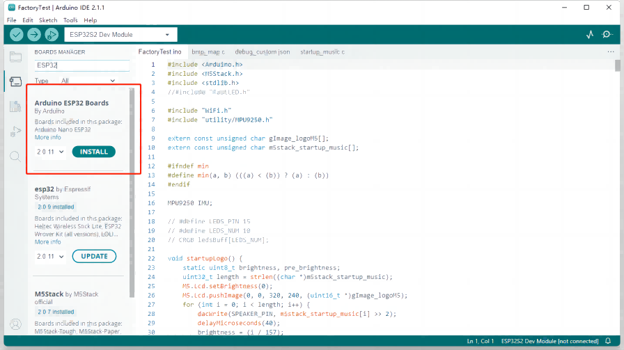 Installing esp32 in Arduino IDE