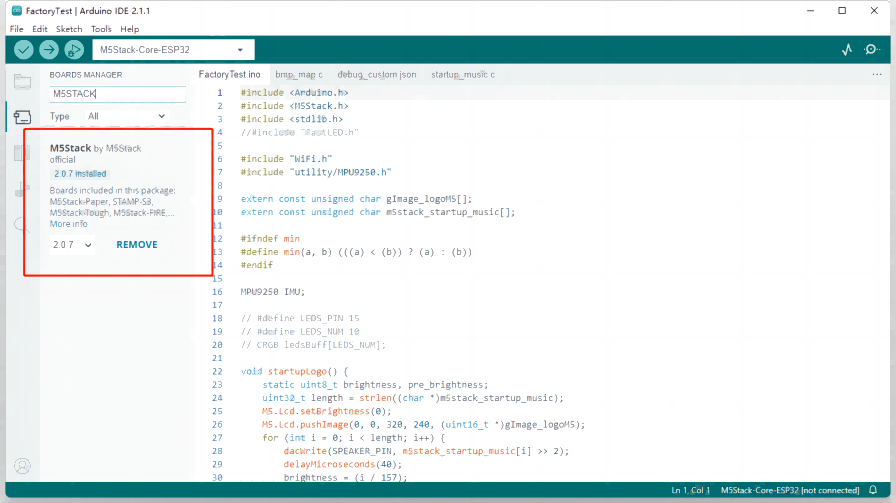 Installing M5Stack in Arduino IDE