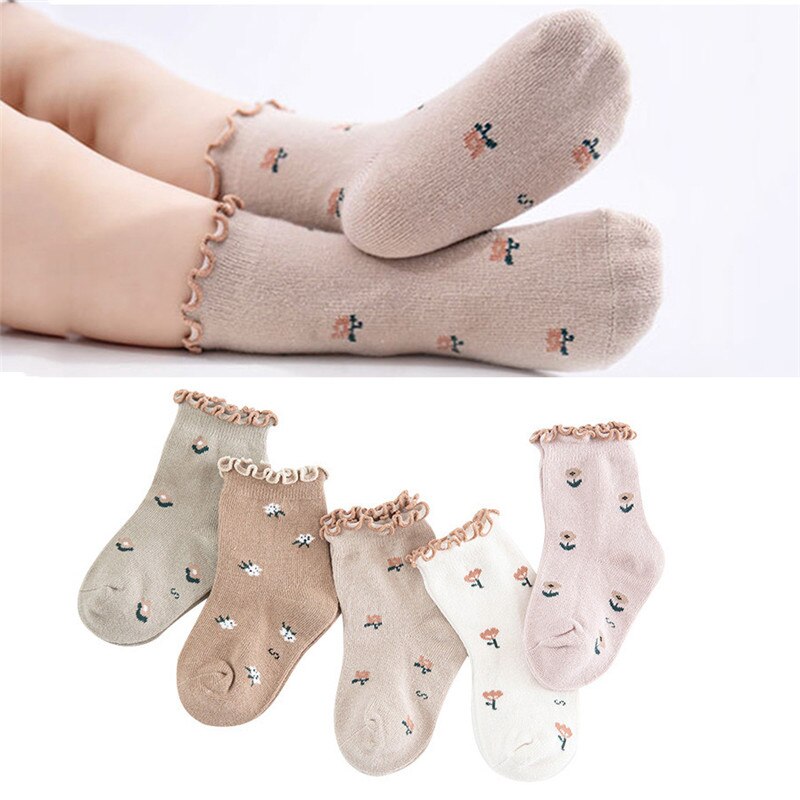 Sock  of Ankle Vintage Floral Pattern For Children