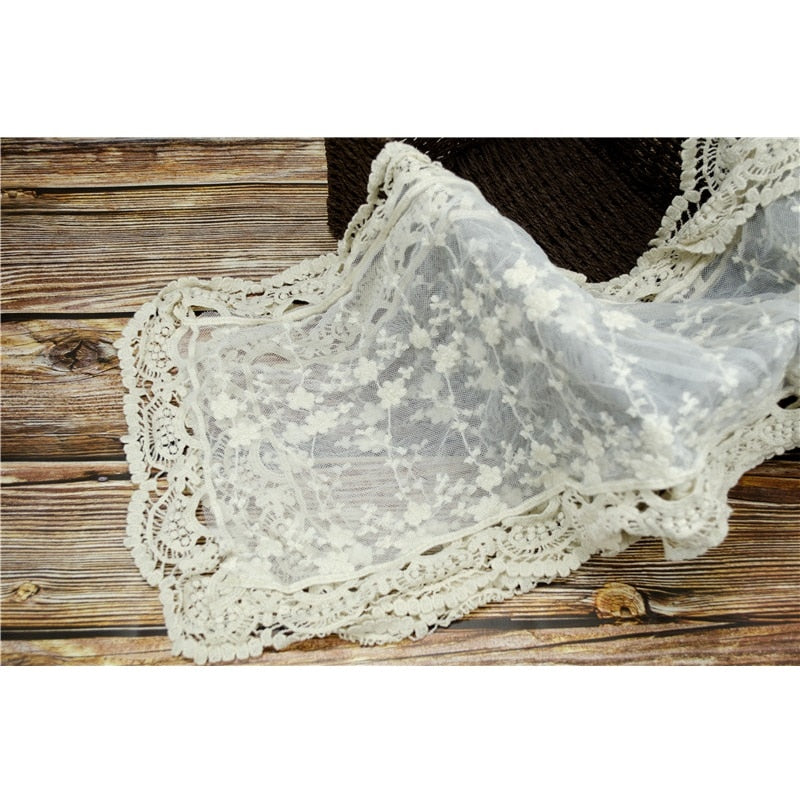Luxury Baby Swaddle Blanket With Mesh Lace Fabric