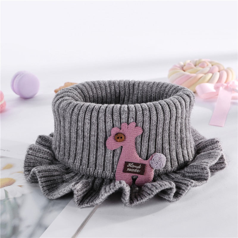Knitted Collar Lace Scarf Neck Bib For Children