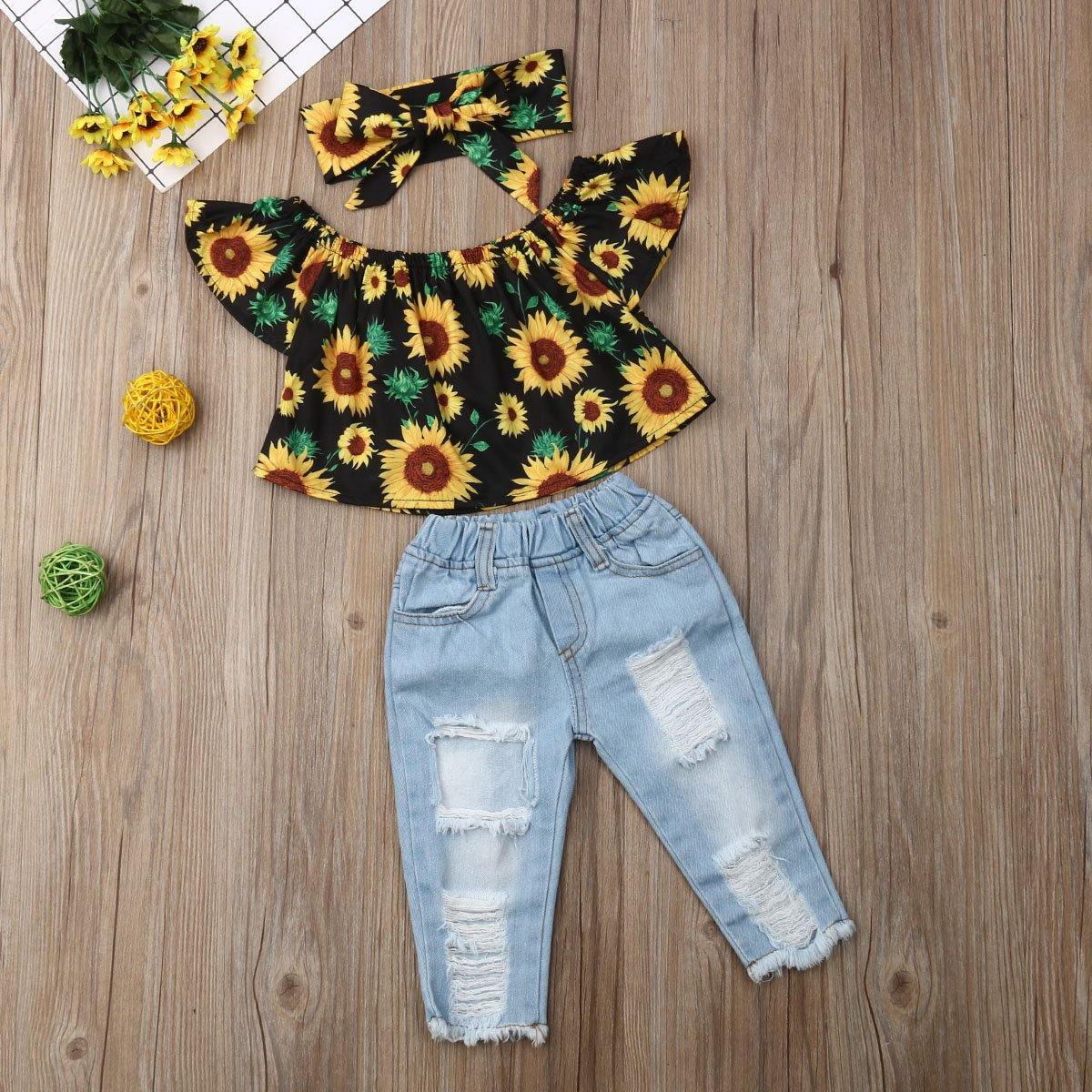 Set Sunflower Summer Outfit - 1LoveBaby