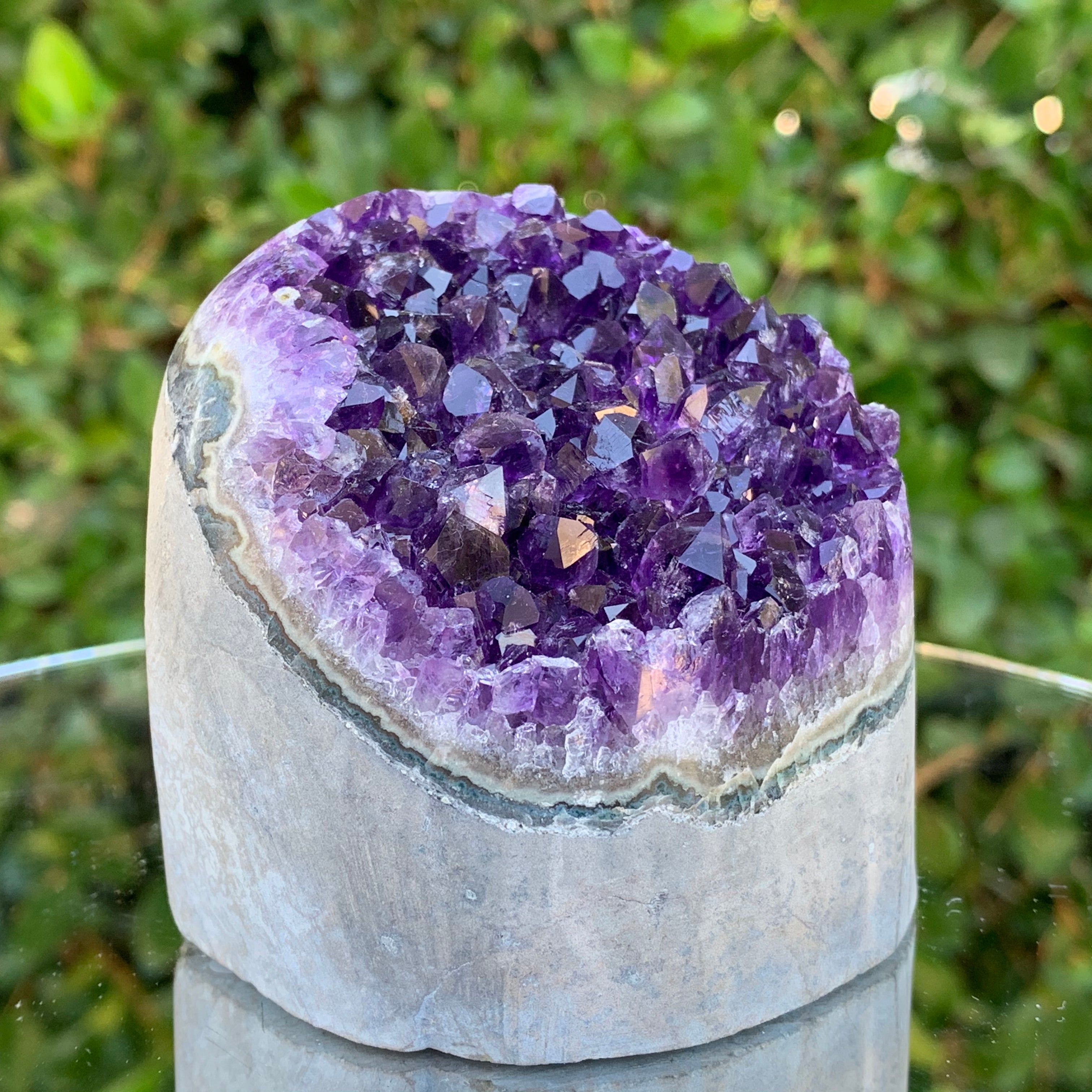 466g 7x7x7cm Purple Amethyst Geode from Uruguay