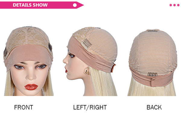 Fuhsi blonde headband wig for gym