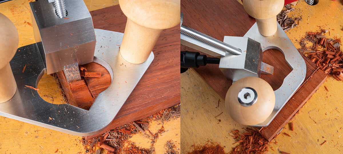 Router Flugzeug geschnitten AfricanPadauk