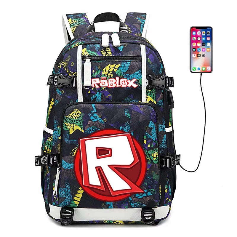 Game Roblox Usb Charging Backpack School Notebook Laptop Travel Bags Getlovemall Cheap Products Wholesale On Sale - backpacking travel roblox players