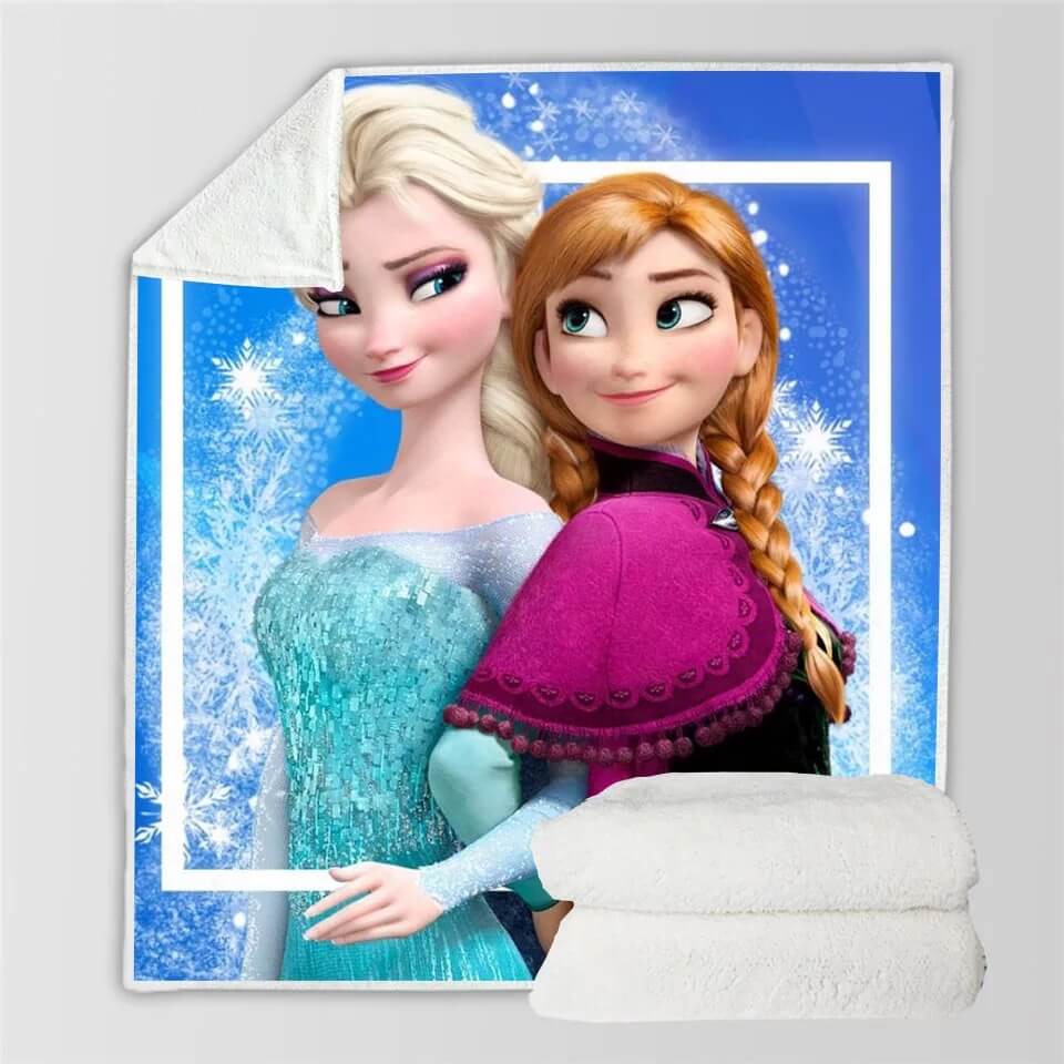 2019 Frozen Elsa Anna #6 Cosplay Blankets Travel Coral Fleece Soft ...