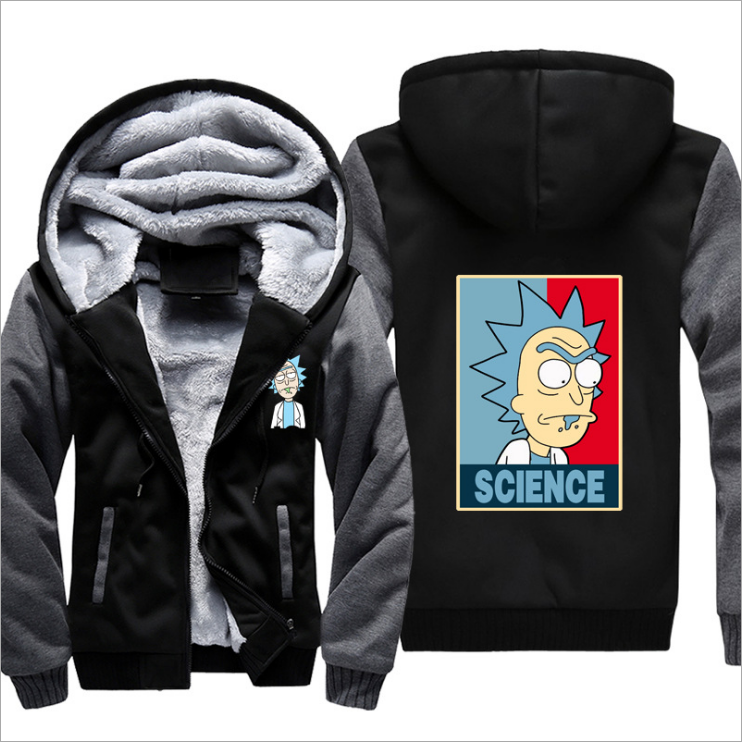 Rick and morty fleece hoodie Clearance