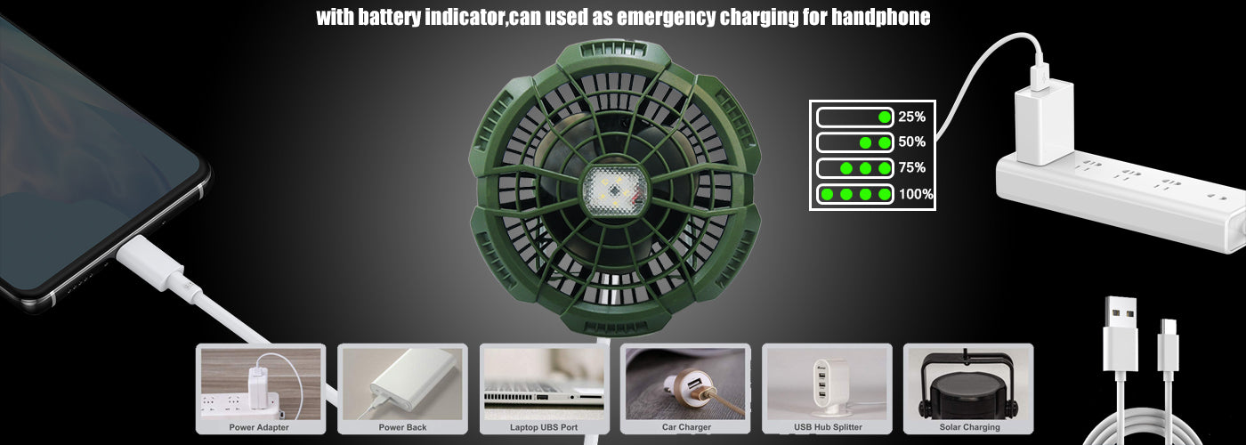 rechargeable fan for camping