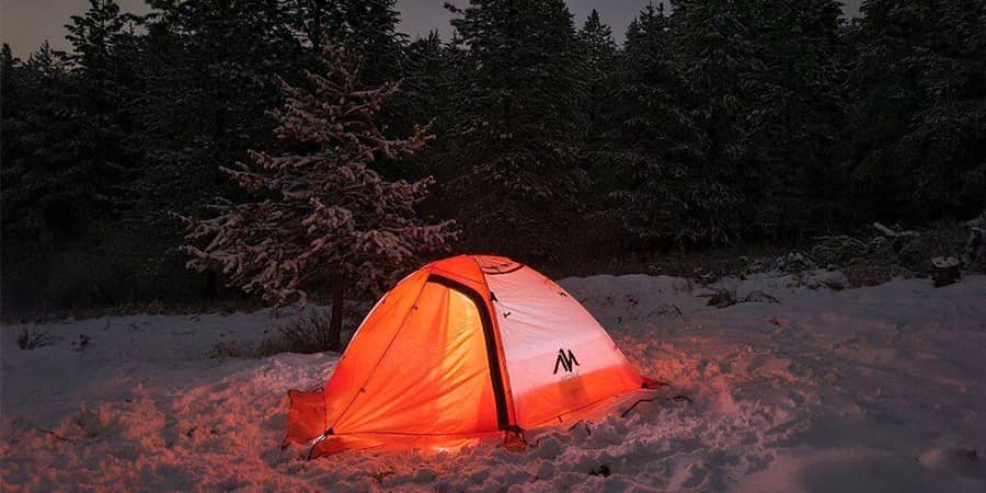 Ayamaya backpacking tent in the snow
