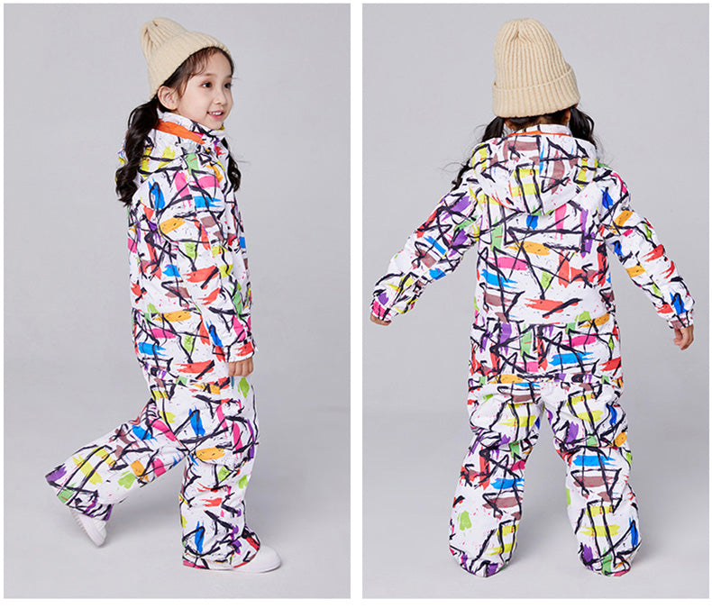 Girls Searipe One Piece Stylish Ski Suits Winter Jumpsuit Snowsuits