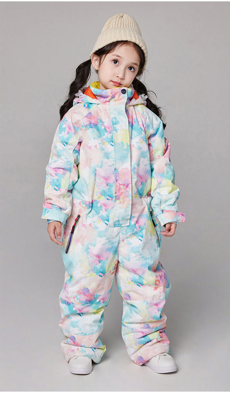 Girls Searipe One Piece Stylish Ski Suits Winter Jumpsuit Snowsuits