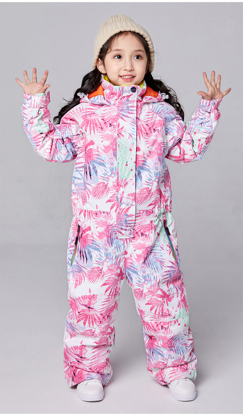 Girls Searipe One Piece Stylish Ski Suits Winter Jumpsuit Snowsuits