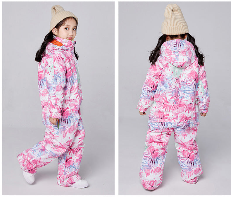 Girls Searipe One Piece Stylish Ski Suits Winter Jumpsuit Snowsuits