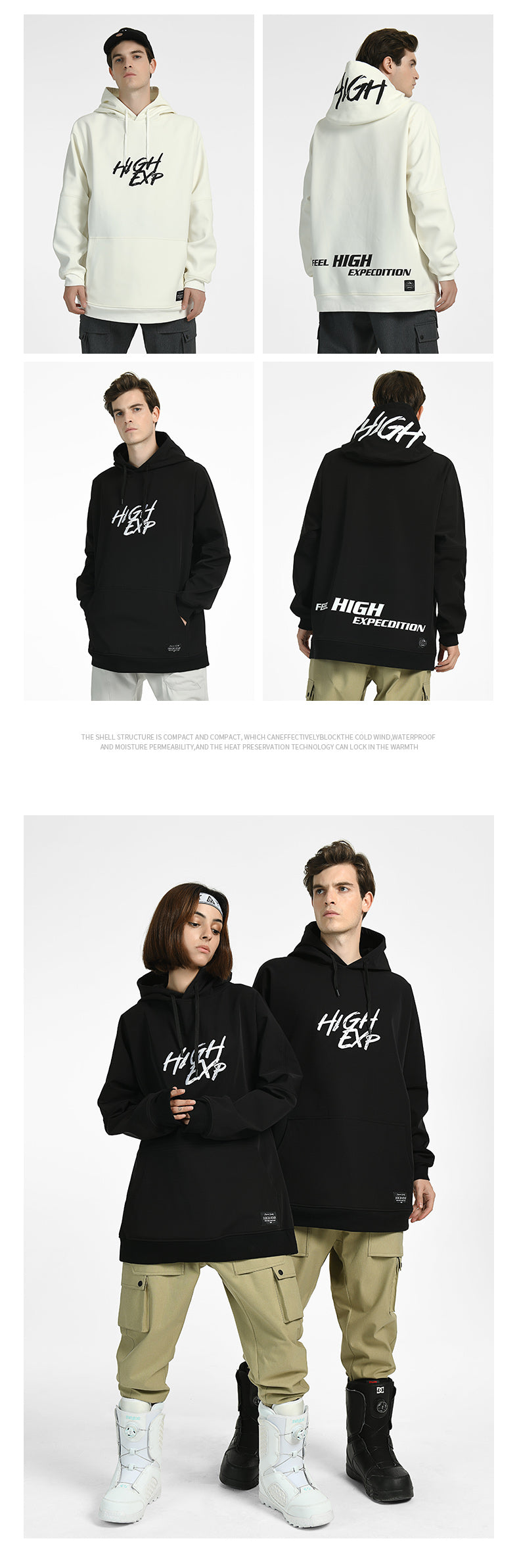 Men's Unisex High Experience Sillage Spring Fleece Outdoor Hoodie