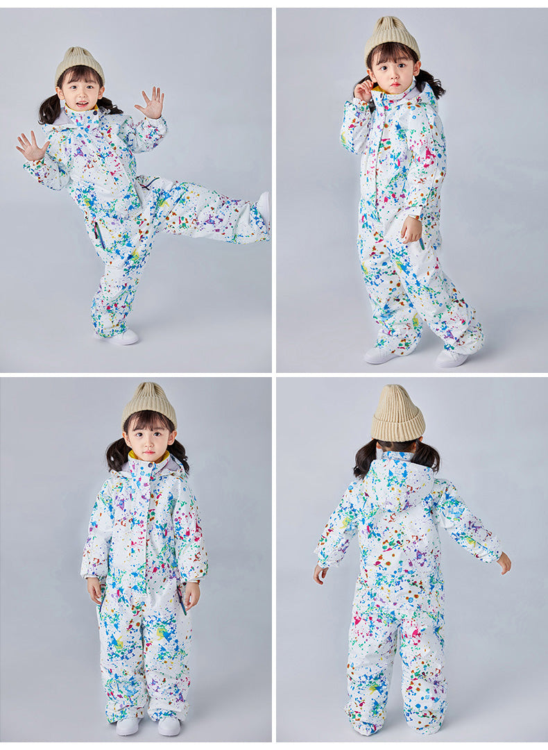 Girls Searipe One Piece Stylish Ski Suits Winter Jumpsuit Snowsuits