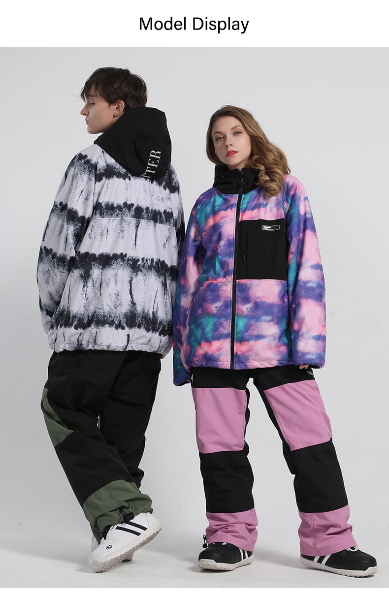 Mens Unisex Sunburst Glimmer Snow Jacket & Pants Set