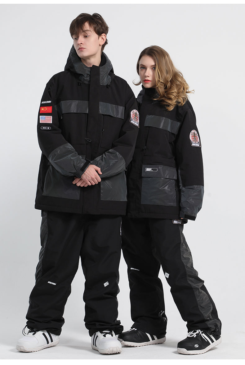Damen Unisex Gsou Snow Venture Neon Glimmer Schneejacke & Hose Set